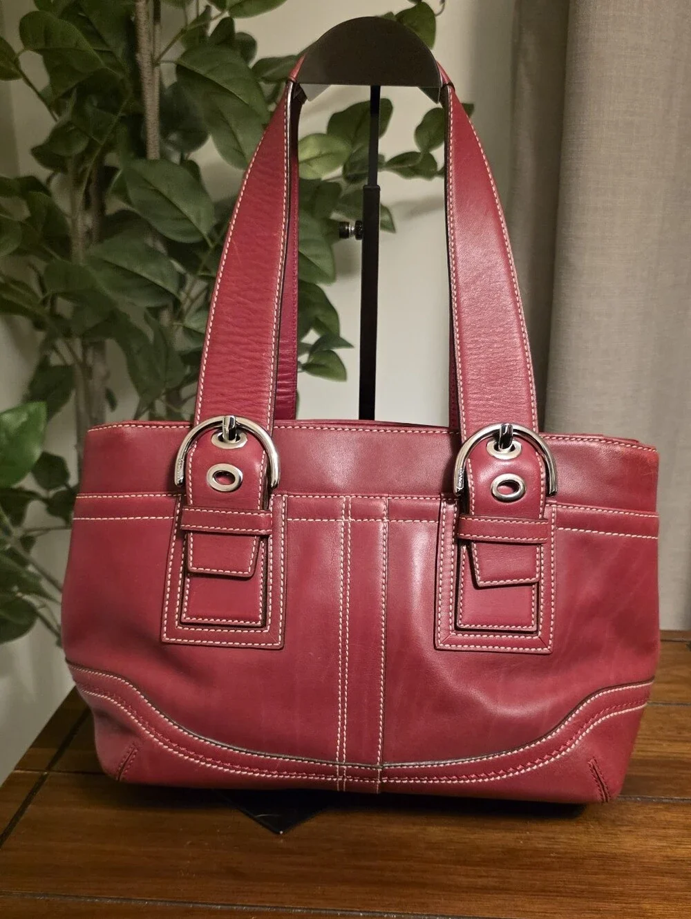 Coach Soho Red Leather Tote